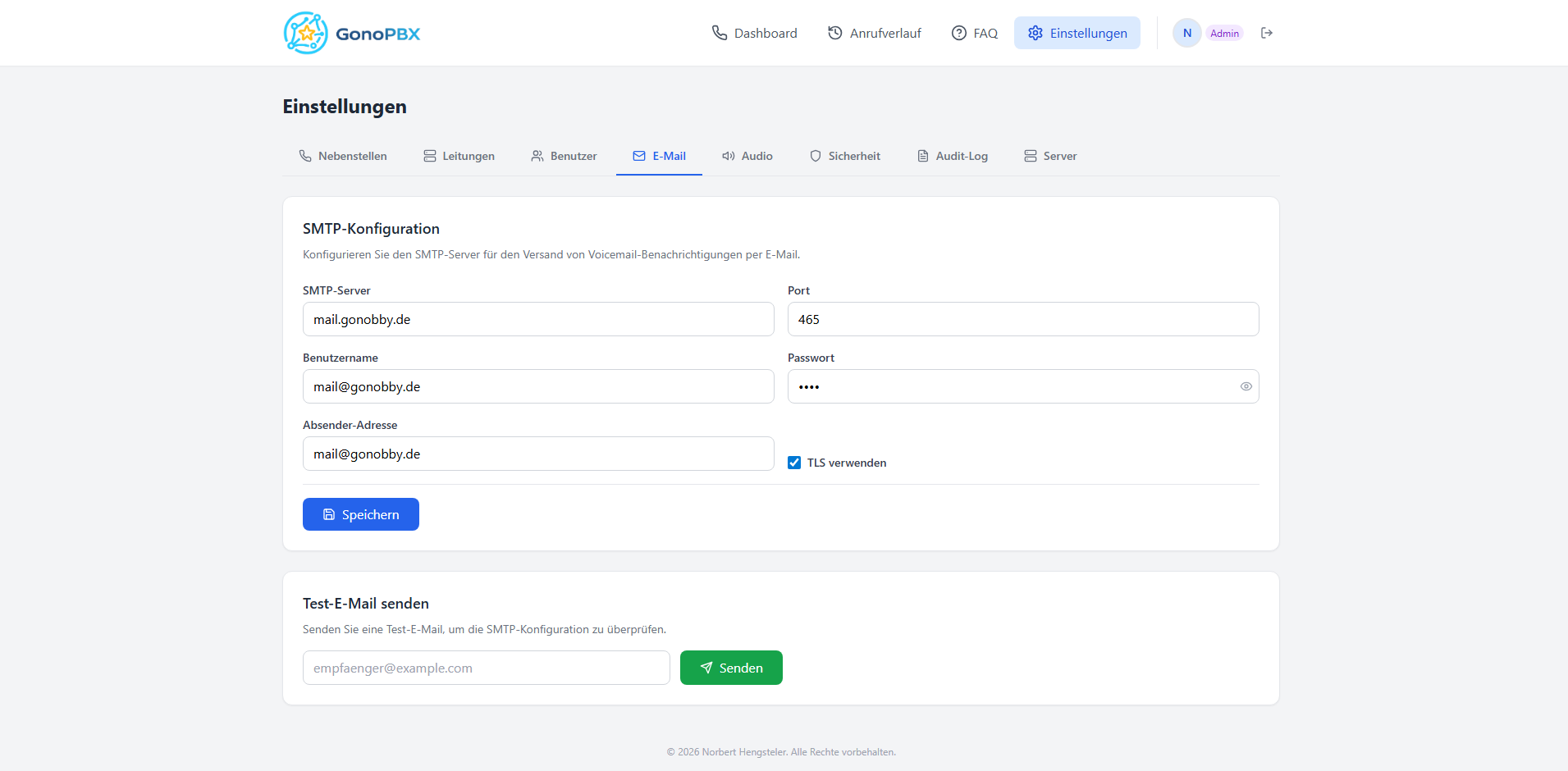 E-Mail-Konfiguration